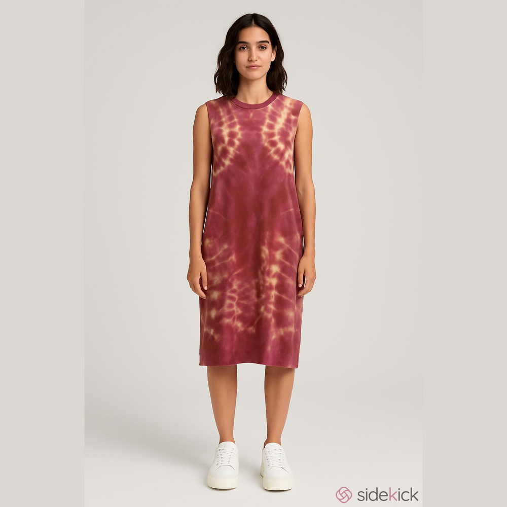Young fabulous & broke Pink and Brown Tie-Dye Sleeveless Dress
